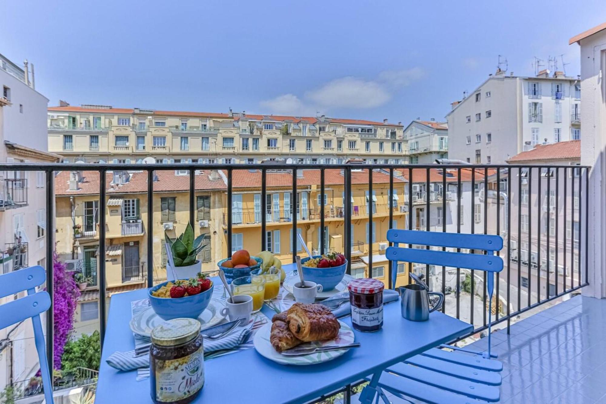 Ferienwohnung Massena Cours - Terrasse - Zone Pietonne Nizza Exterior foto